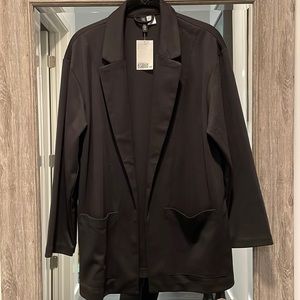 NWT H&M Black Open Front Blazer
